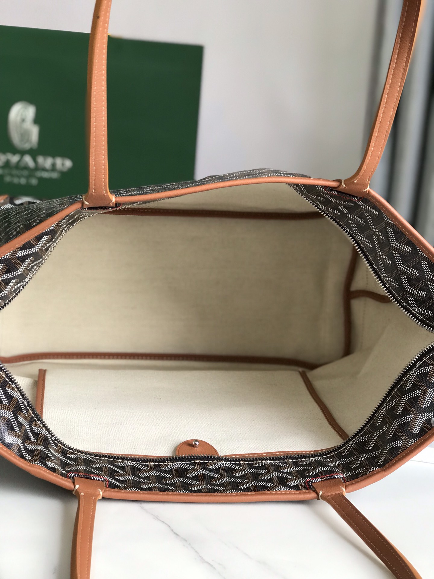超A貨GOYARD高雅德包 ARTOIS大號包 大號拉鍊購物袋 黑棕