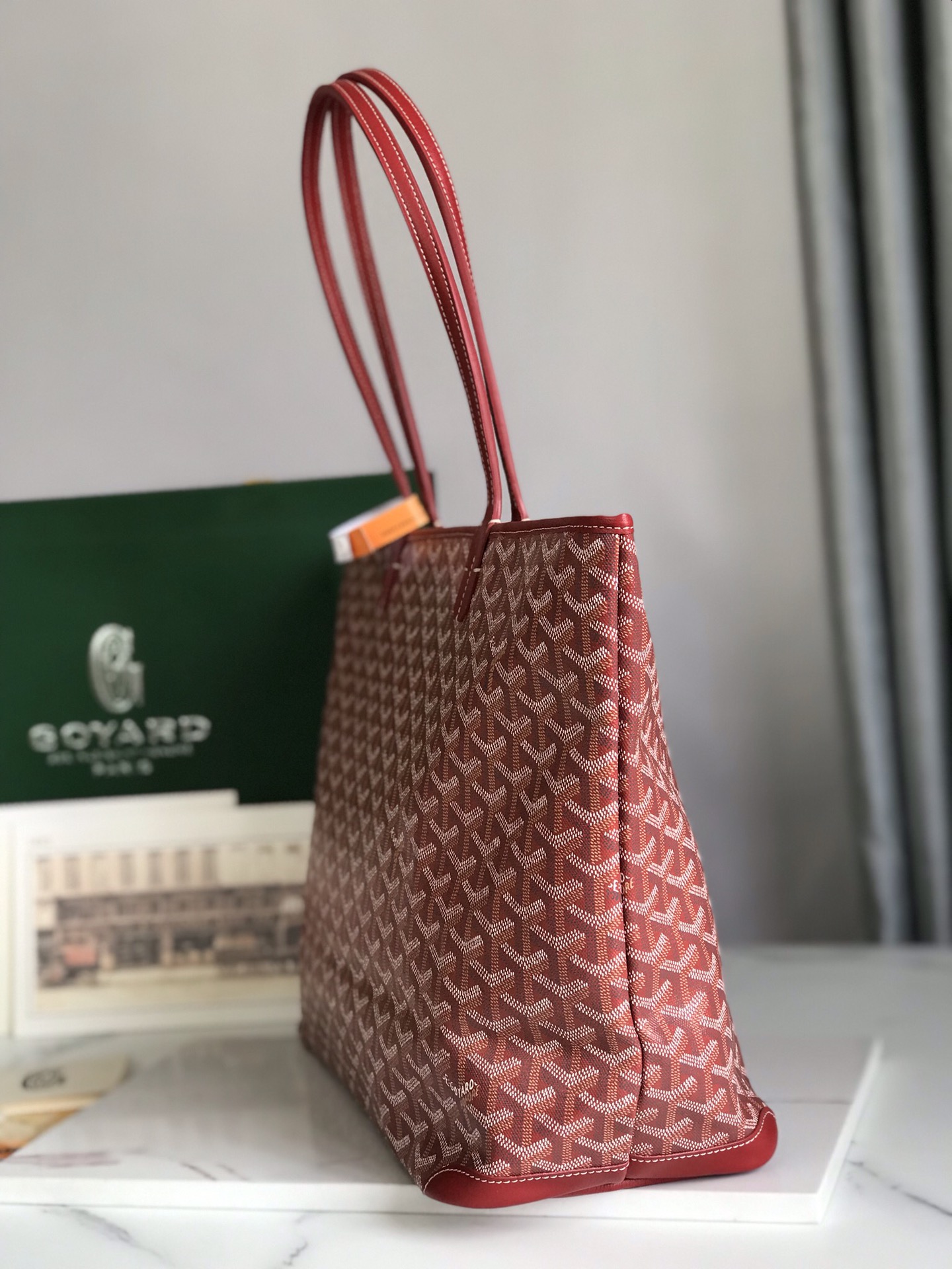 超A貨GOYARD高雅德包 ARTOIS大號包 大號拉鍊購物袋 紅