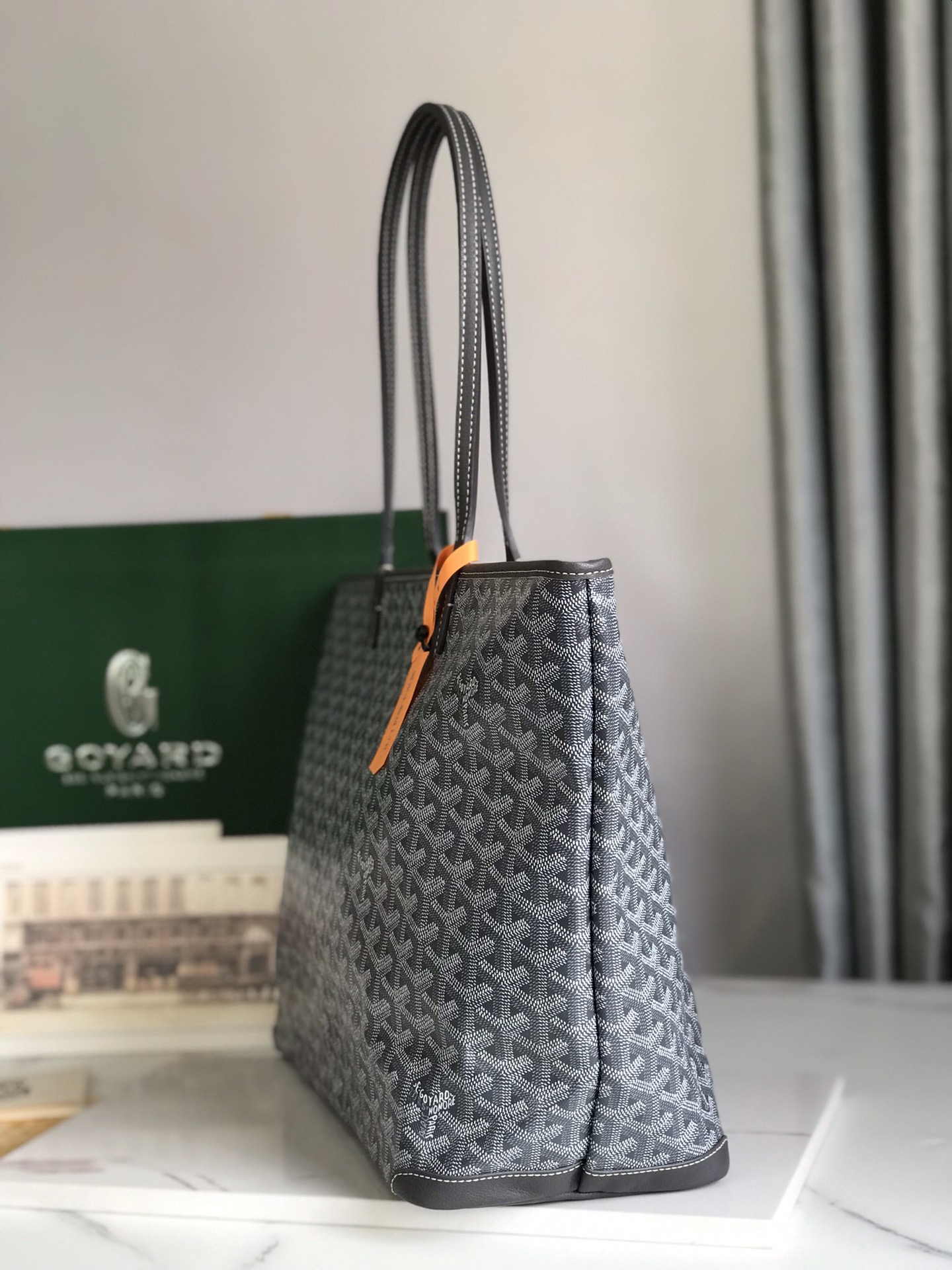 超A貨GOYARD高雅德包 ARTOIS大號包 大號拉鍊購物袋 灰色