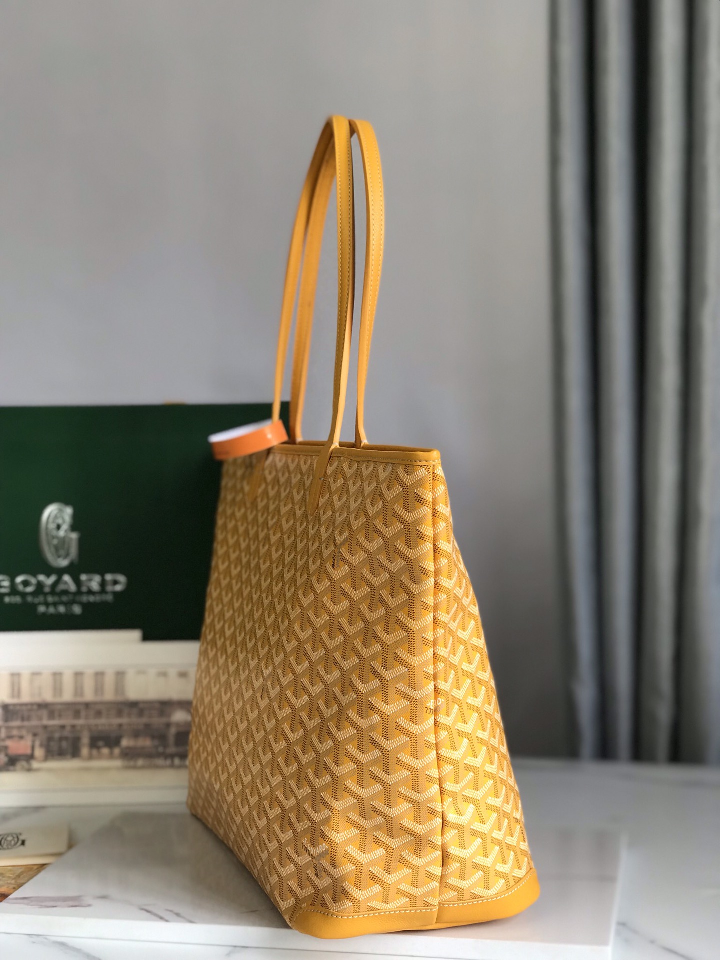 超A貨GOYARD高雅德包 ARTOIS大號包 大號拉鍊購物袋 黃