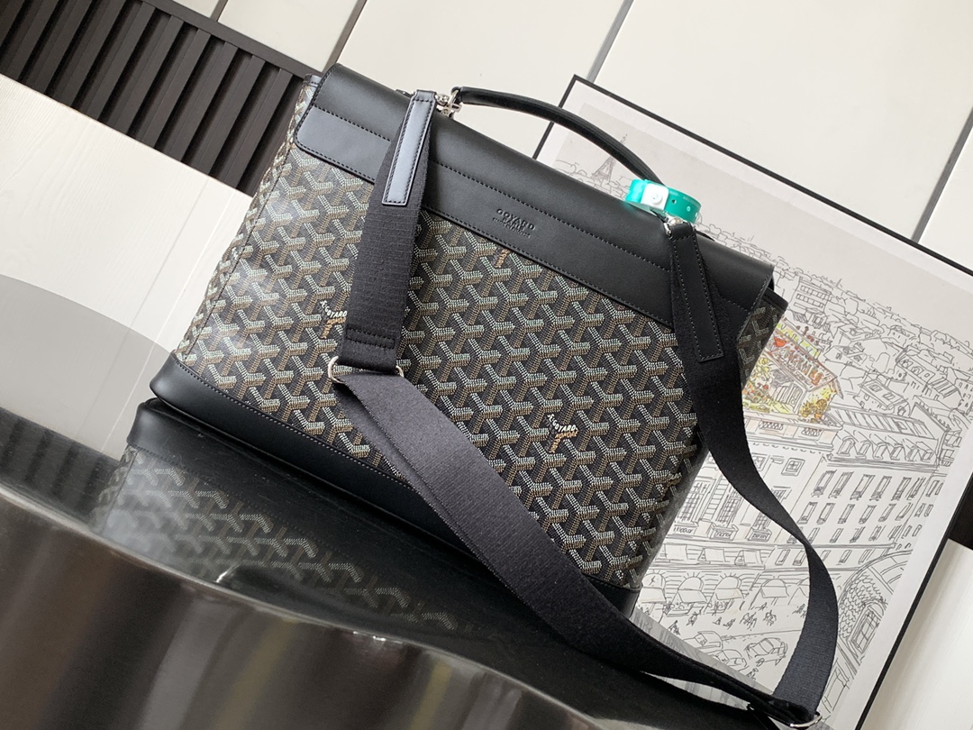 一比一原單GOYARD高雅德包包 CITADIN 小號郵差包 公文包 灰色