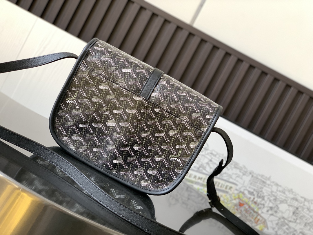 一比一複刻GOYARD高雅德包包 BELVEDERE 小號包單肩包 黑色限定