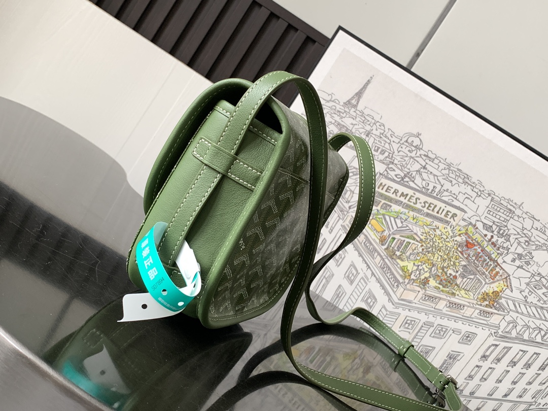 一比一複刻GOYARD高雅德包包 BELVEDERE 小號包單肩包 緑色限定