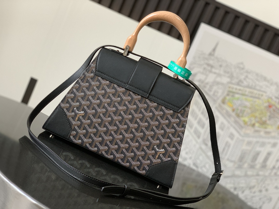 複刻奢侈品包GOYARD高雅德 Saïgon小號包西貢包 黑色