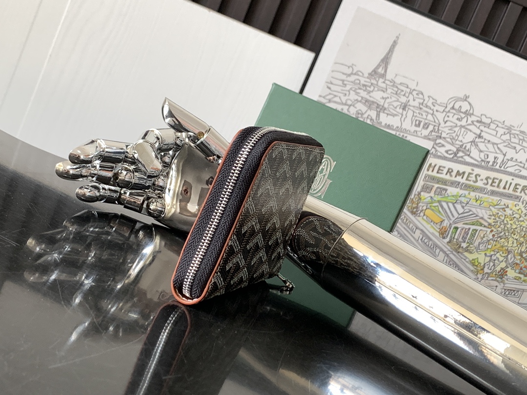 原單複刻GOYARD高雅德錢包 MATIGNON MINI 零錢包 黑棕
