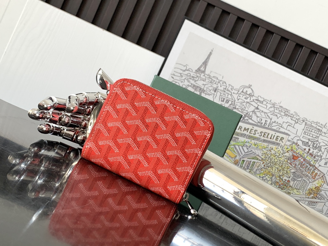 原單複刻GOYARD高雅德錢包 MATIGNON MINI 零錢包 紅色