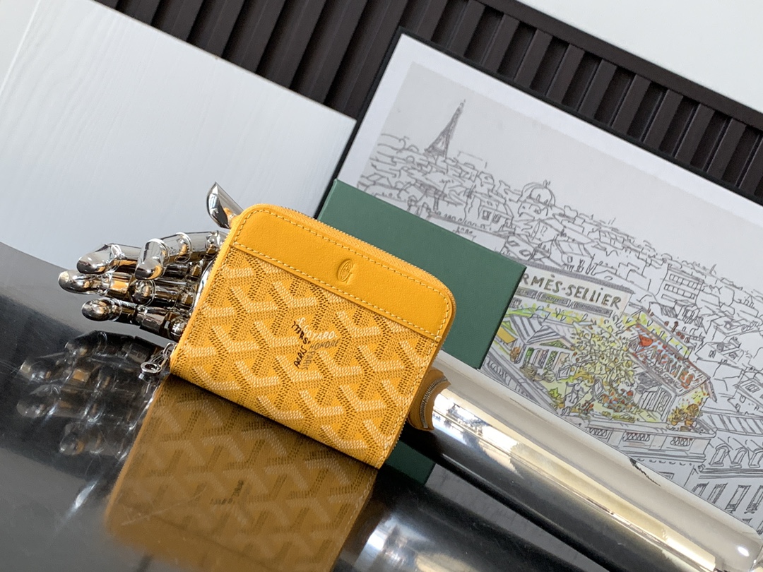 原單複刻GOYARD高雅德錢包 MATIGNON MINI 零錢包 黃色
