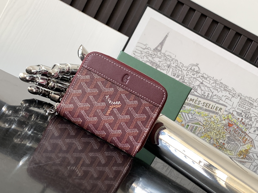 原單複刻GOYARD高雅德錢包 MATIGNON MINI 零錢包 酒紅