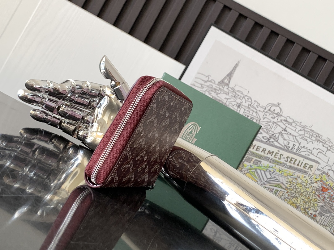 原單複刻GOYARD高雅德錢包 MATIGNON MINI 零錢包 酒紅
