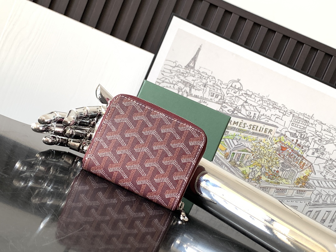 原單複刻GOYARD高雅德錢包 MATIGNON MINI 零錢包 酒紅