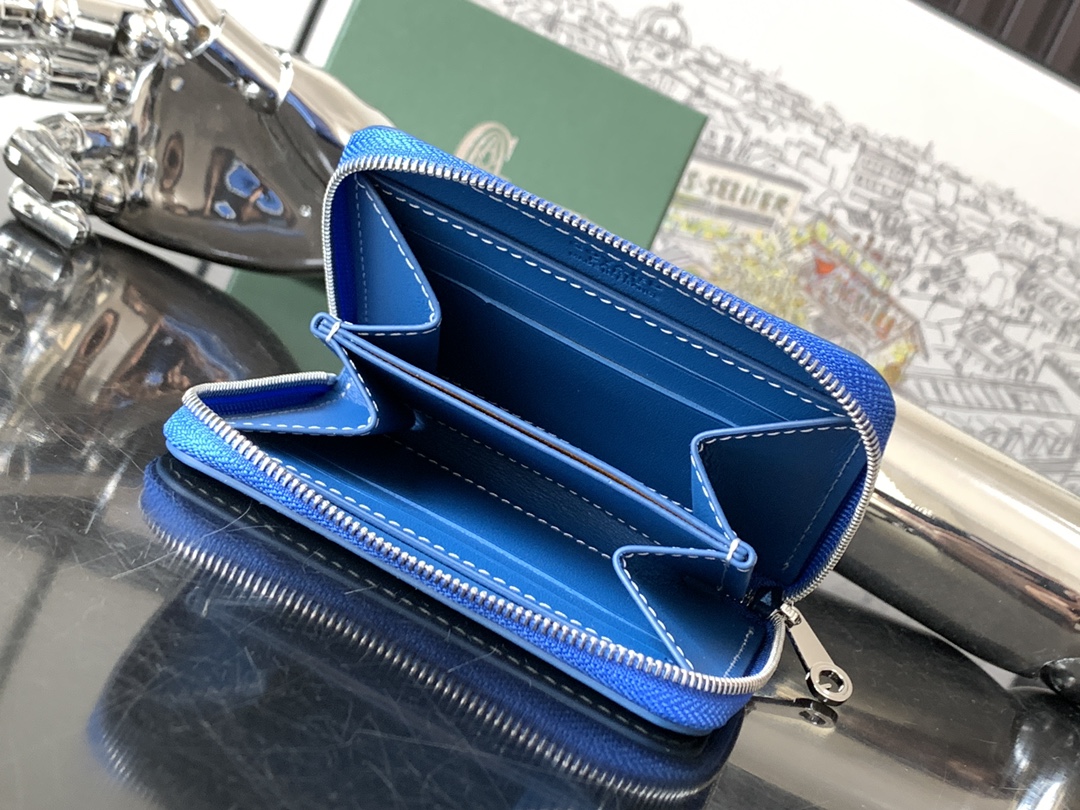 原單複刻GOYARD高雅德錢包 MATIGNON MINI 零錢包 藍色
