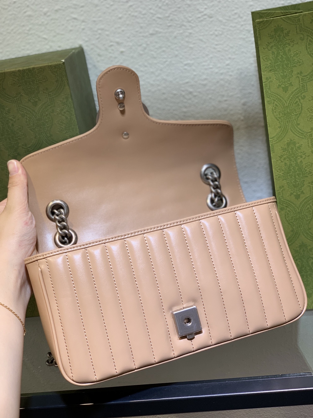 霸氣棕色443497 Gucci高仿精品包包 斜挎包