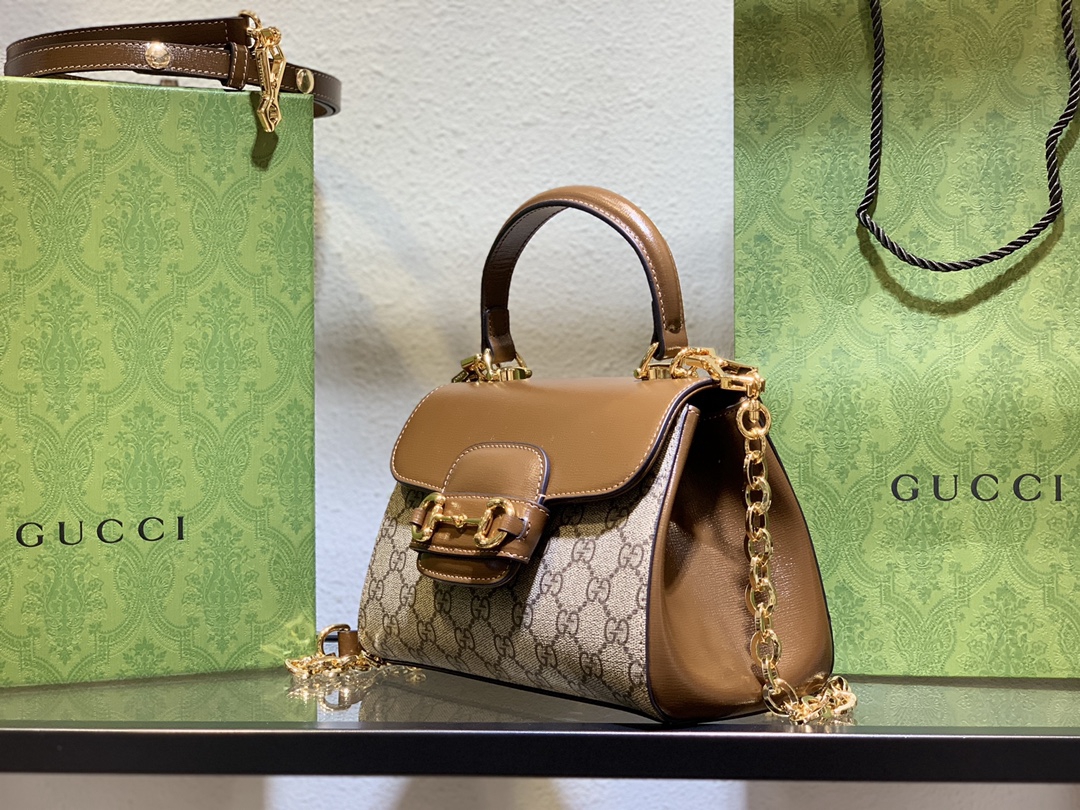 mini系列Gucci高仿包包手提包 白色