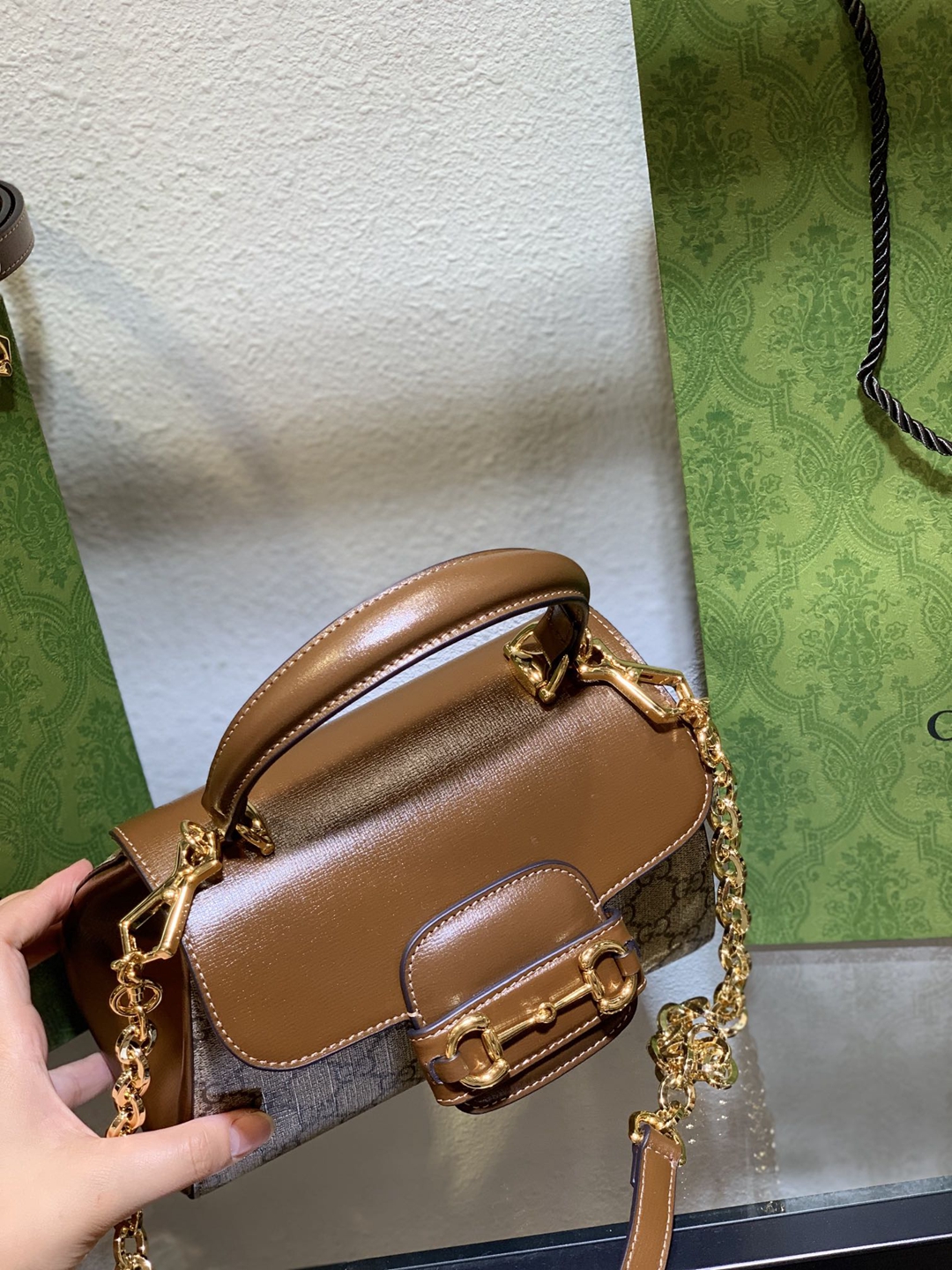 mini系列Gucci高仿包包手提包 白色