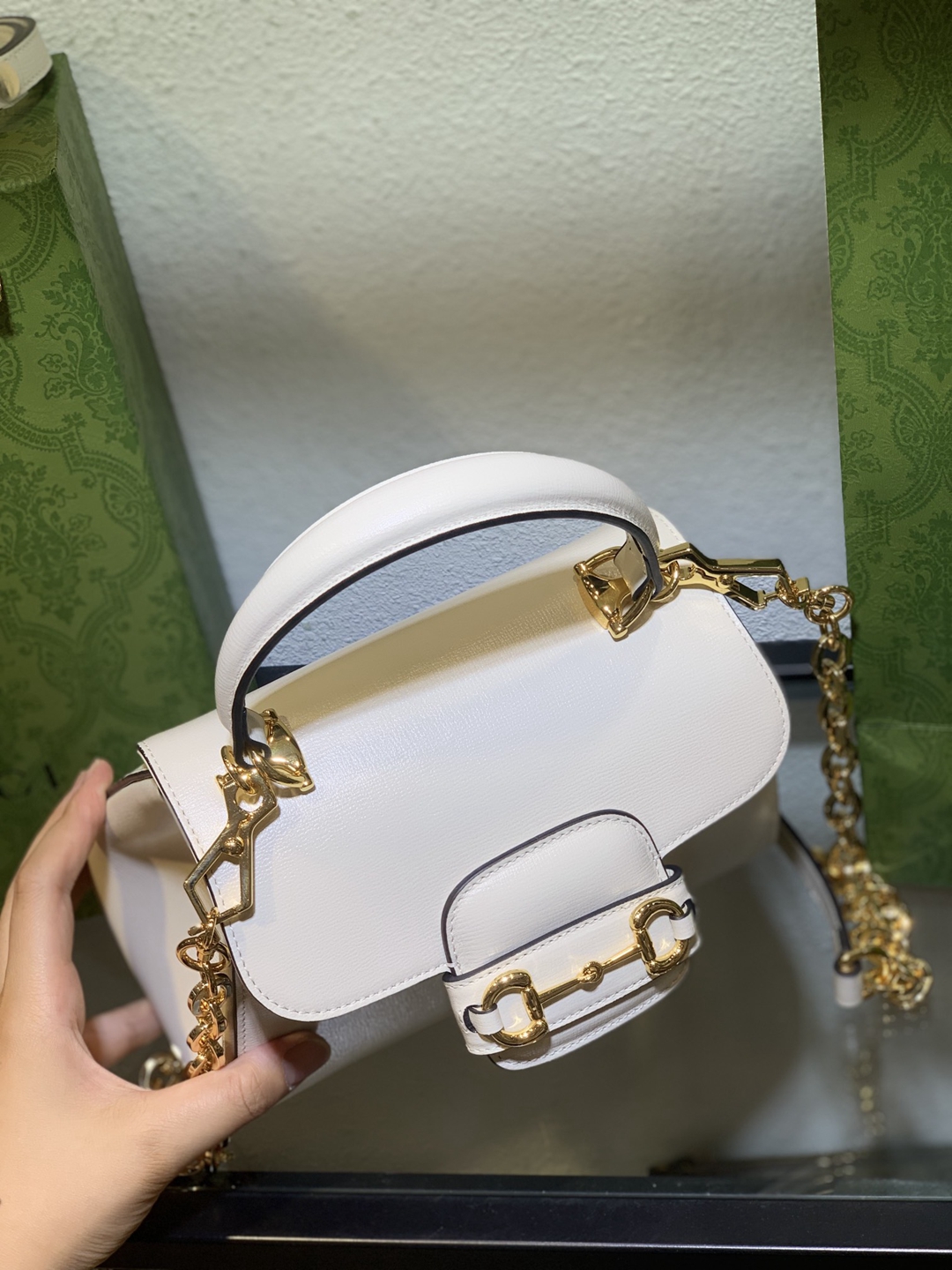 mini系列Gucci高仿包包手提包 白色 2024新品 批發零售店