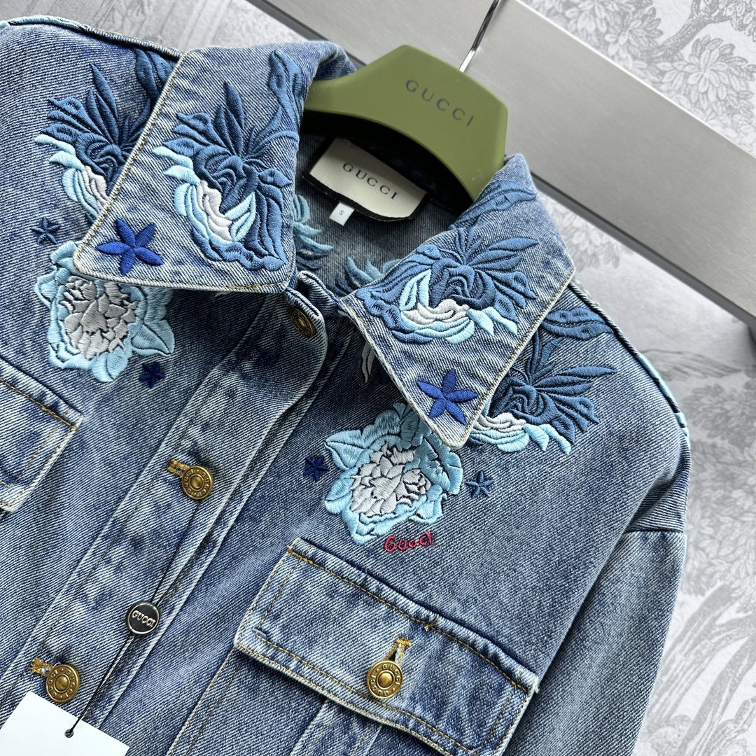Gucci古馳2024新品一比一復刻精品牛仔外套女款