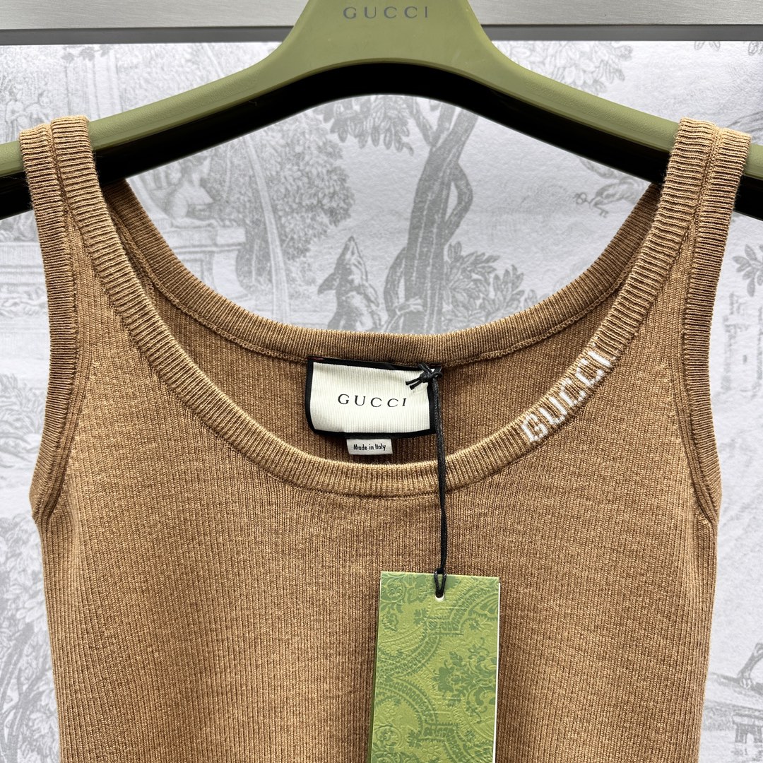 頂級原單Gucci衣服刺繡針織女士背心