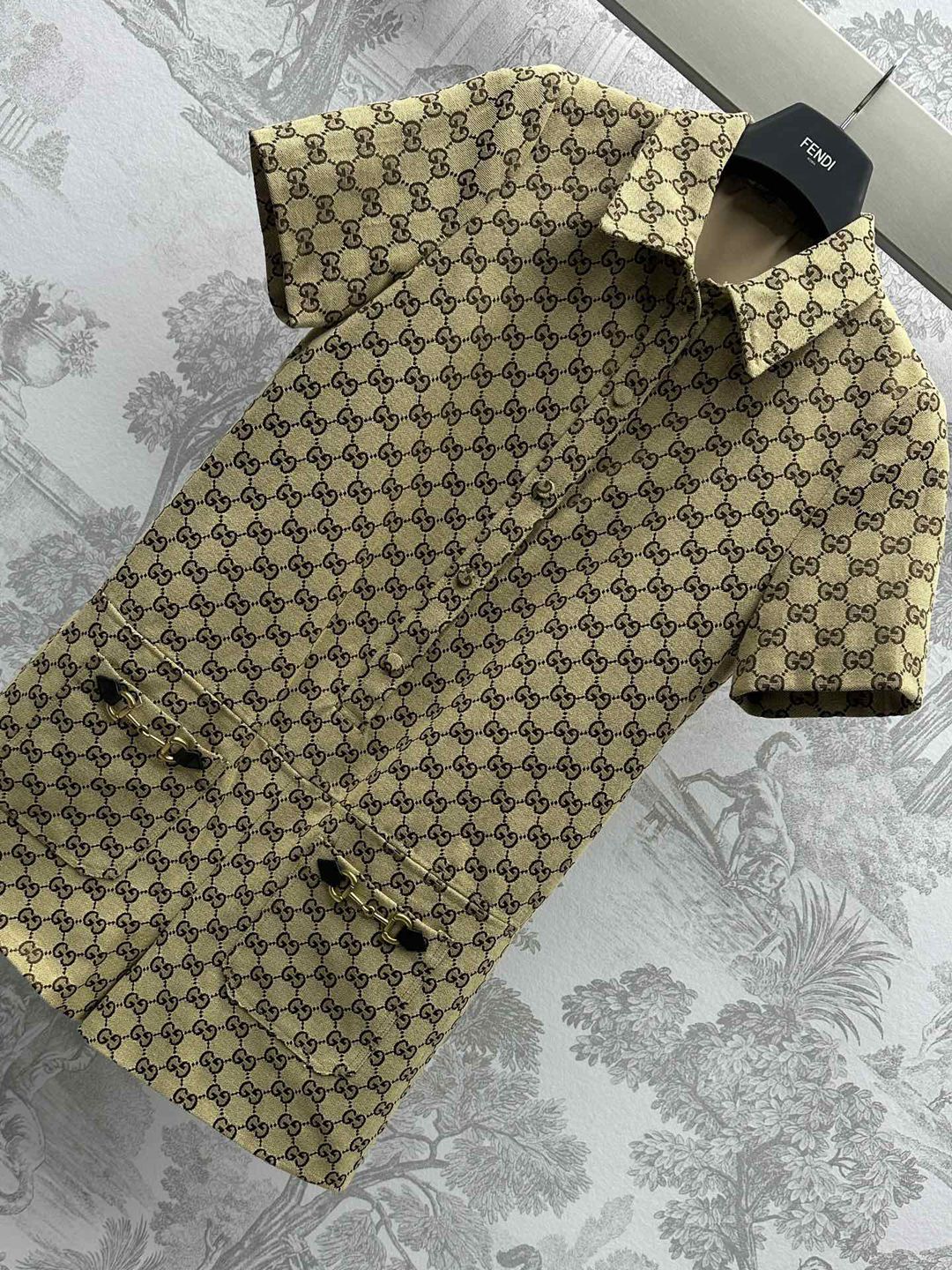 Gucci新品高仿衣服純色連衣裙 短裙