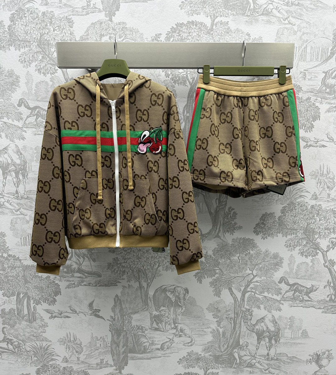 經典款專櫃同步Gucci高端原單衣服提花夾克套裝衛衣