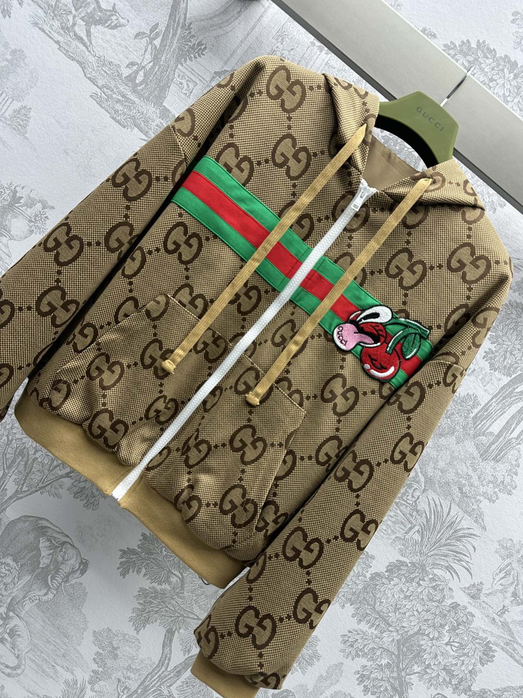 經典款專櫃同步Gucci高端原單衣服提花夾克套裝衛衣