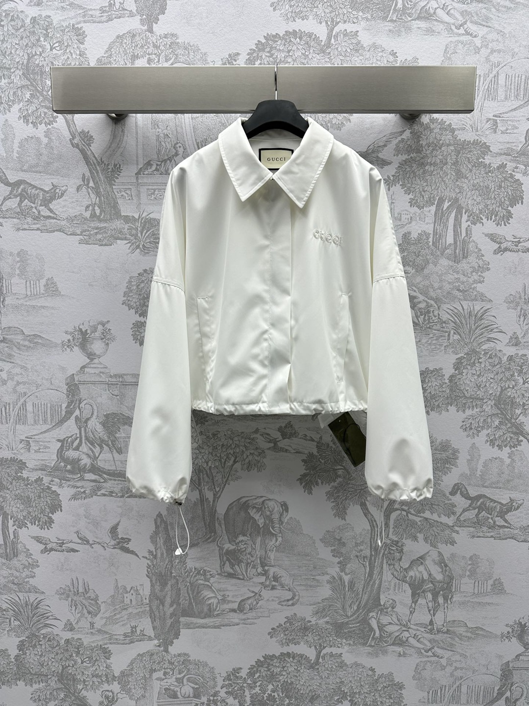 Gucci頂級一比一衣服刺繡外套白色