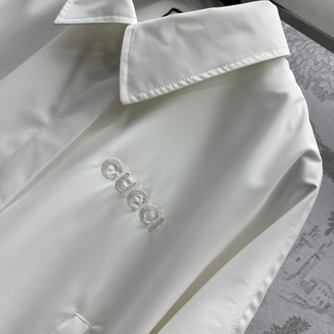 Gucci頂級一比一衣服刺繡外套白色