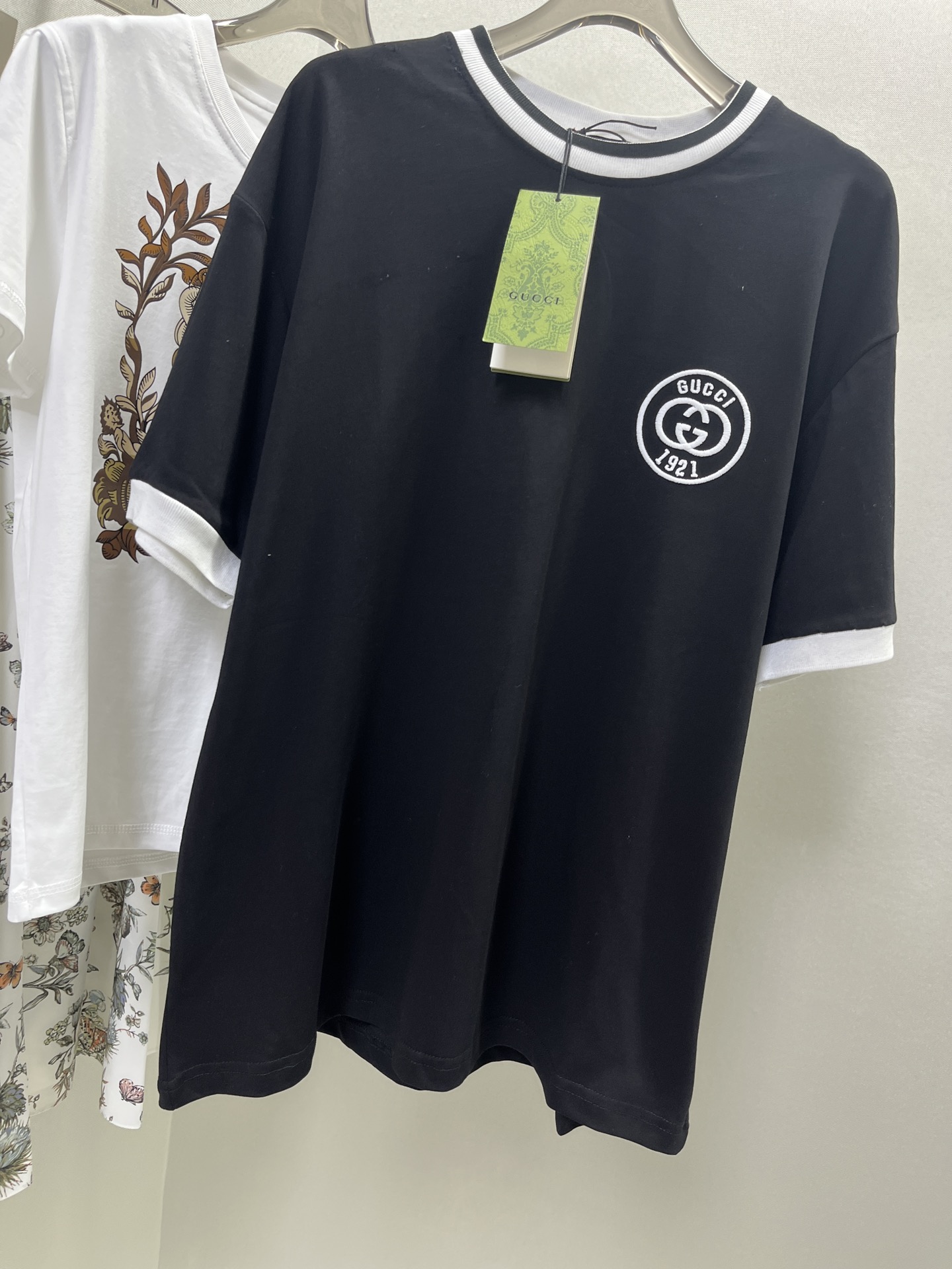 Gucci專櫃同步頂級高仿衣服情侶款短袖T恤