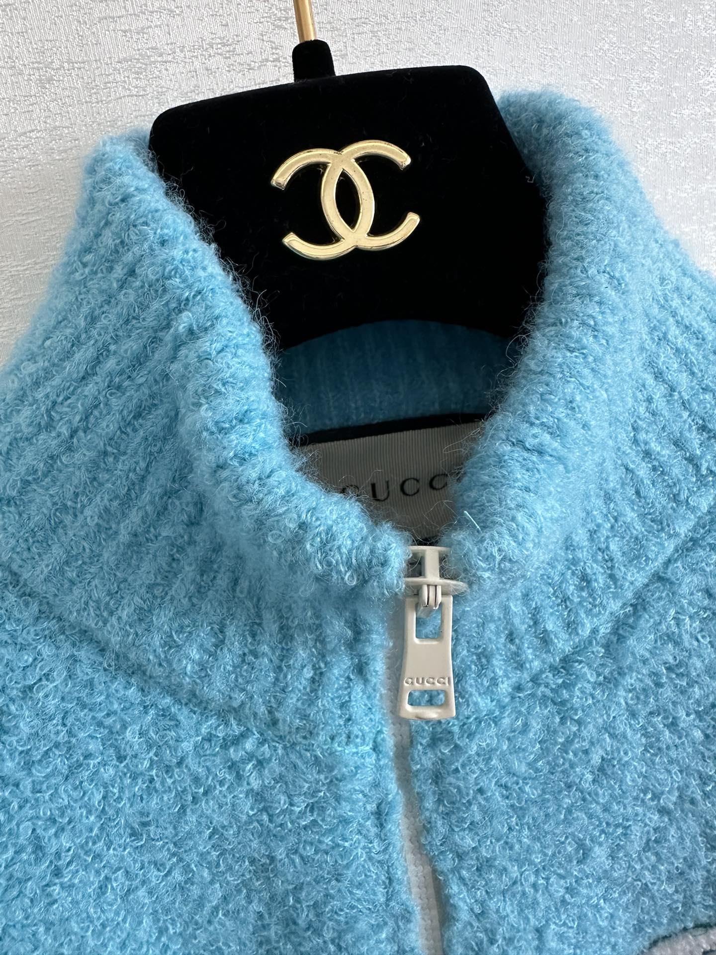 Gucci頂級原單羊毛混紡立領開衫毛衣 外套