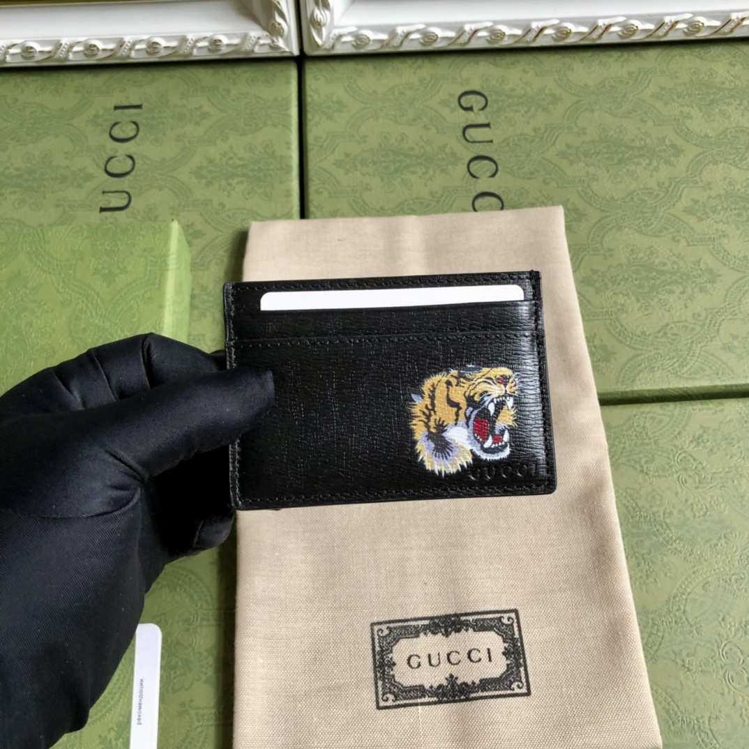 頂級原單Gucci高品質貨451277錢包小卡片包 黑色