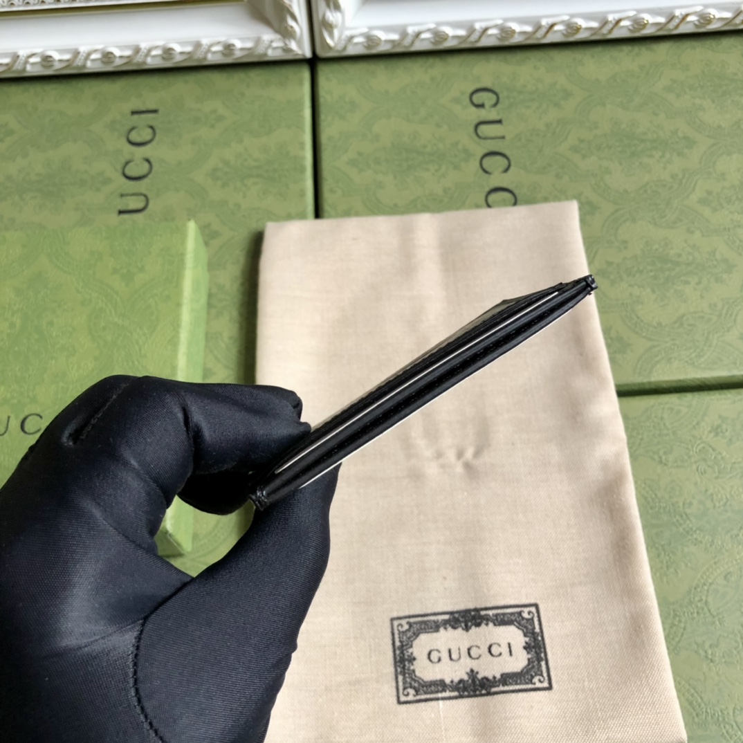 頂級原單Gucci高品質貨451277錢包小卡片包 黑色