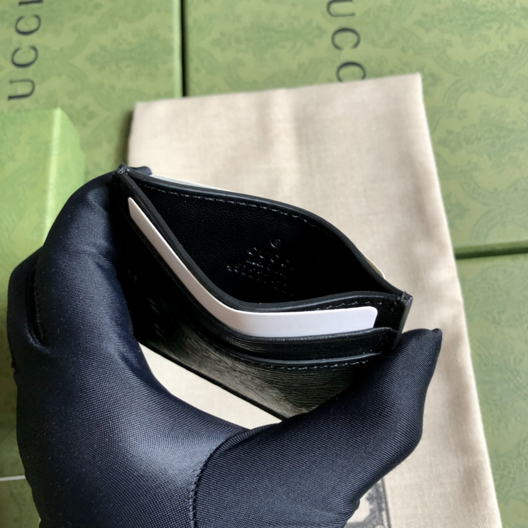 頂級原單Gucci高品質貨451277錢包小卡片包 黑色