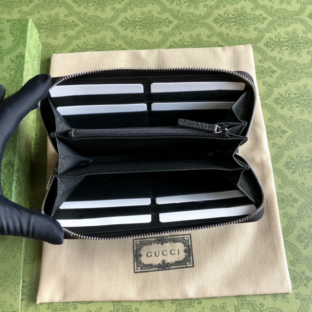 精緻羊皮原廠出品GucciA貨長款錢包折疊錢包