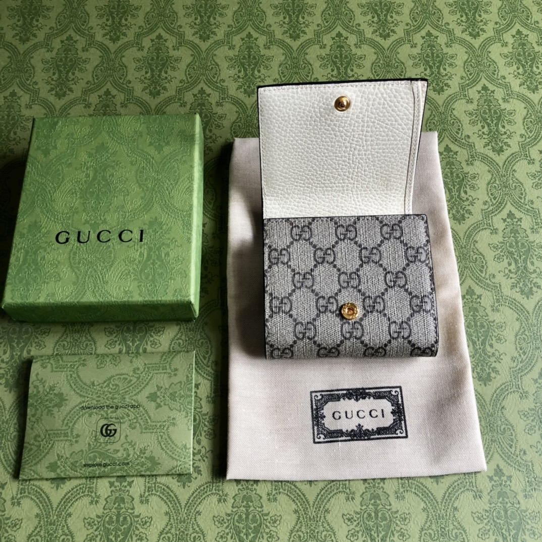 598587高仿意大利進口牛皮 Gucci 零錢包 卡片包