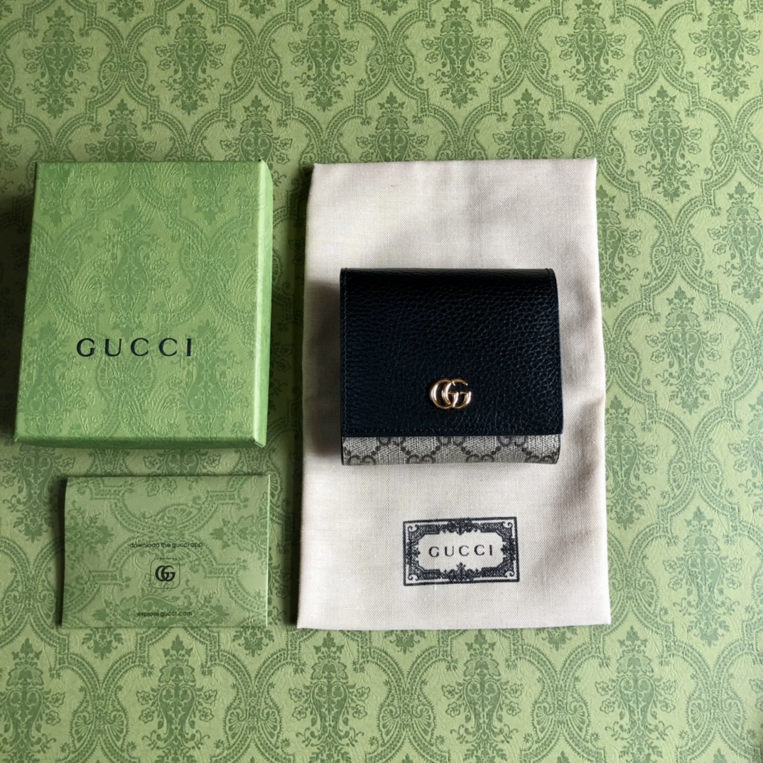 Ophidia系列2024新品意大利牛皮Gucci原單銀包零錢包