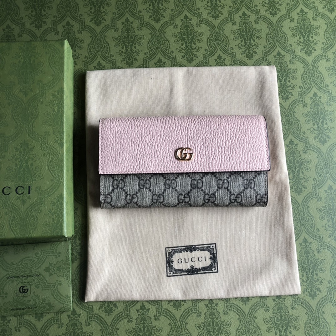 可愛的粉色 新款Ophidia系列 GucciA貨長款錢包