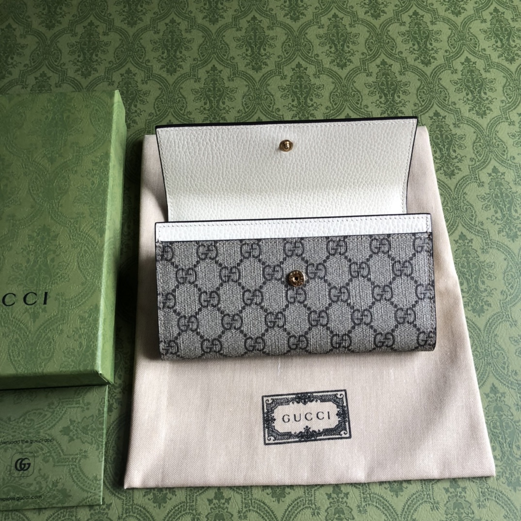 頂級高仿Gucci新款Ophidia系列長款銀包 錢包 女款