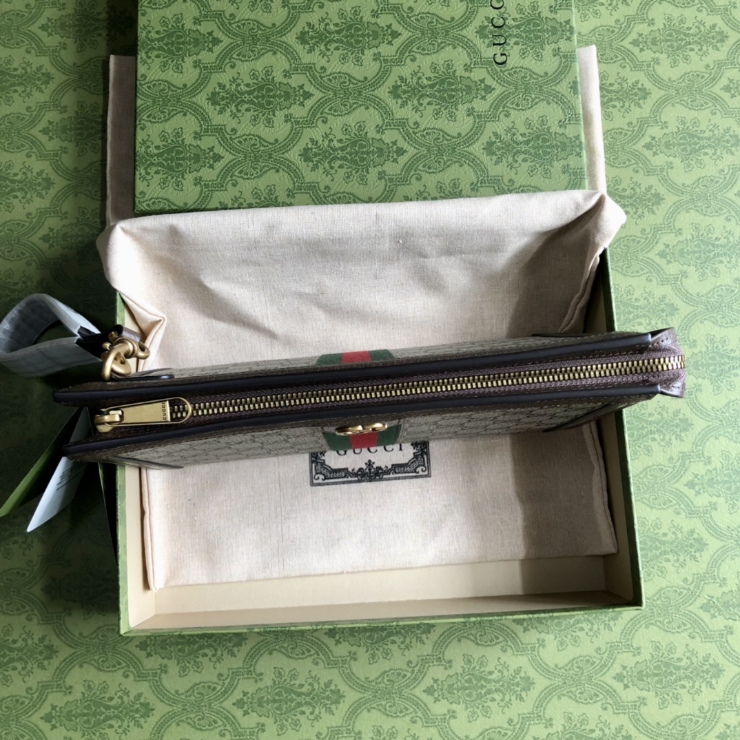 PVC材質18x26x6cm經典Gucci男裝手提包錢包 銀包 新品