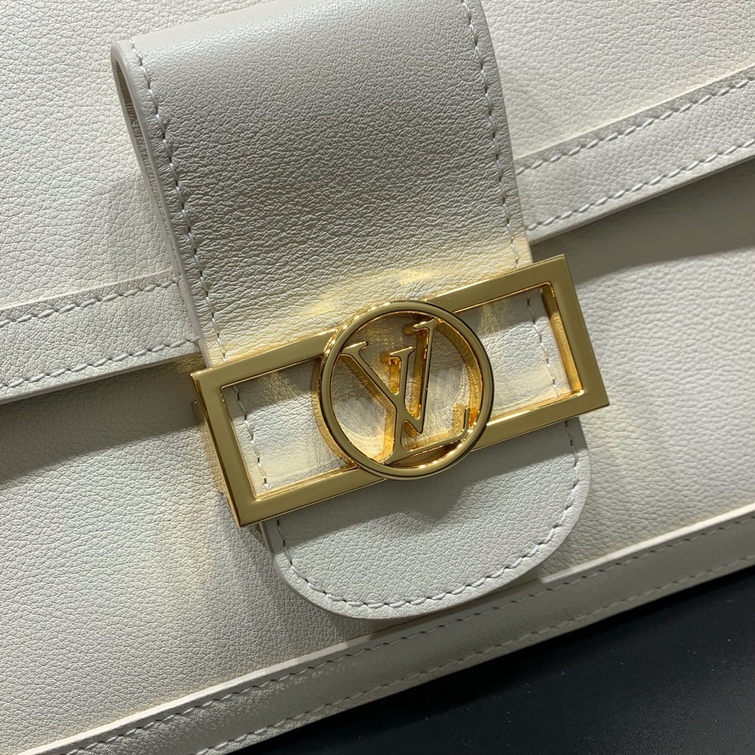 M25048Dauphine Soft LV 單肩包 A貨斜挎包 米白色