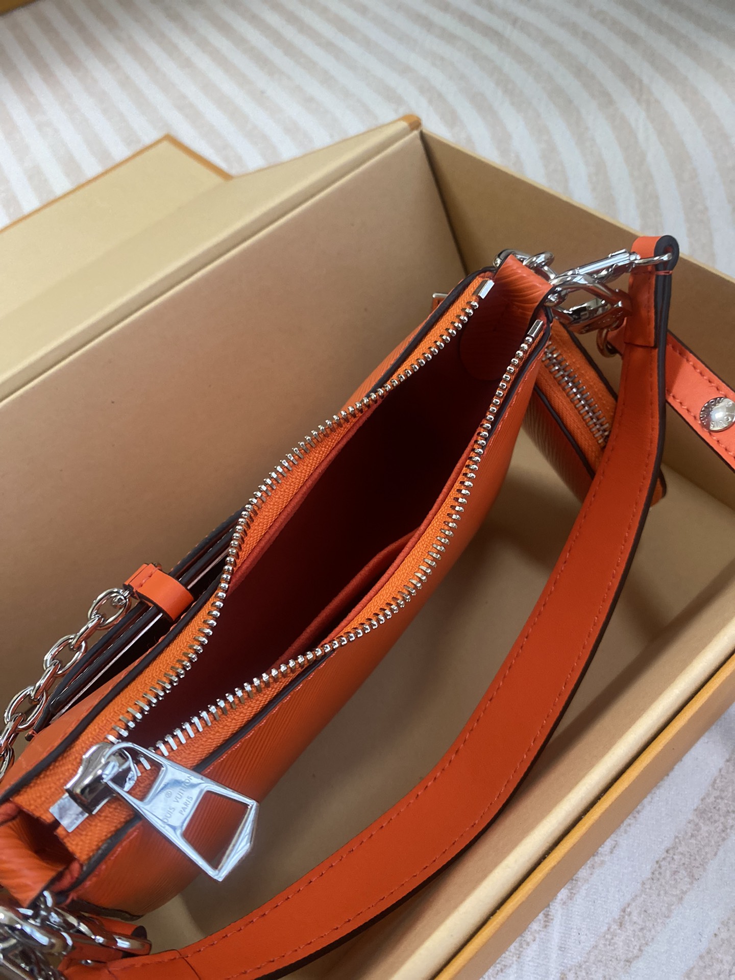 MARELLINI M22736 LV頂級A貨包包真皮手袋 橙色