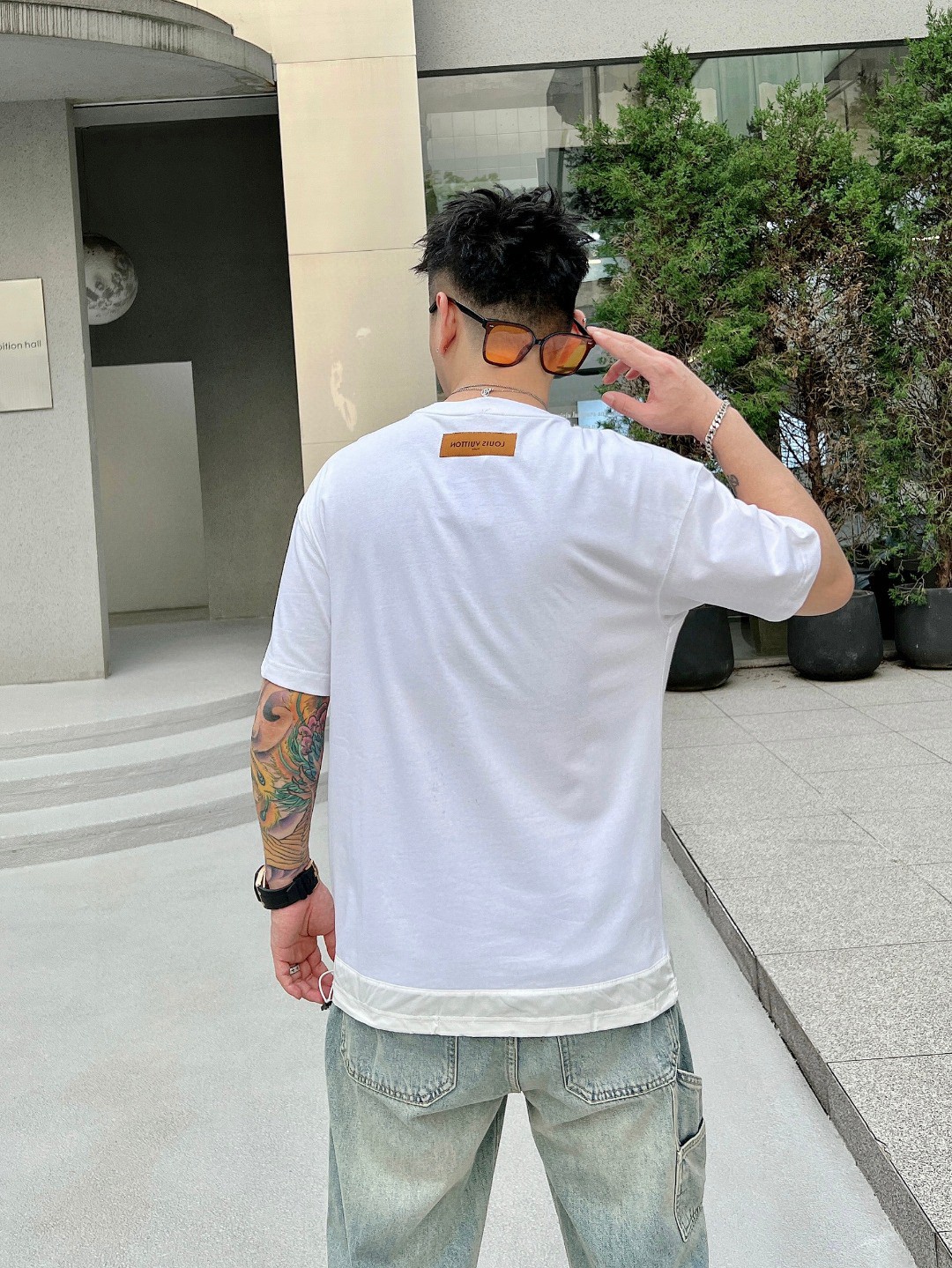 路易威登頂級高仿服裝夏季新品短袖T恤 專櫃同步 白色
