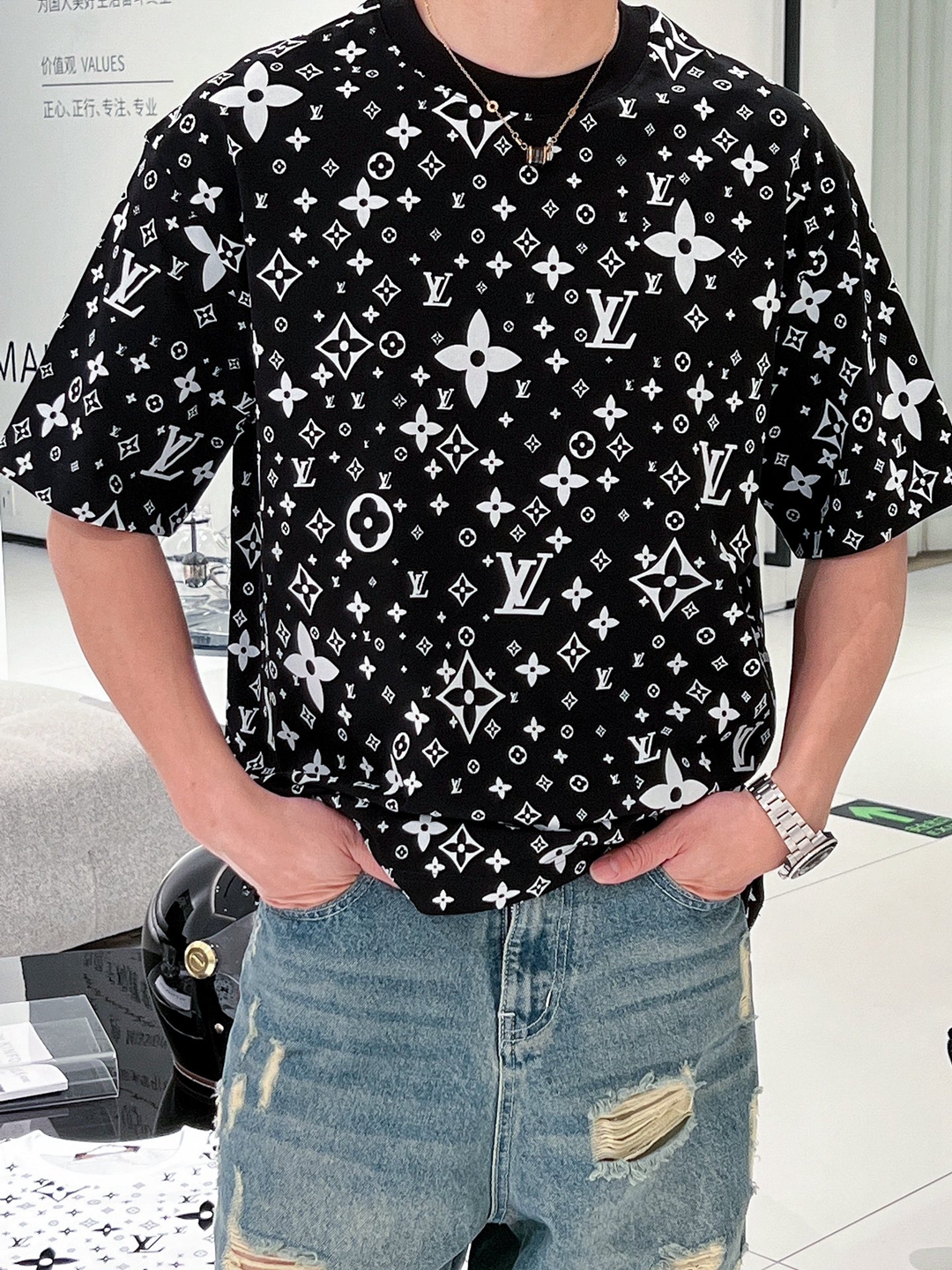 手感特別好 定制面料 LV一比一復刻 原單衣服 短袖T恤