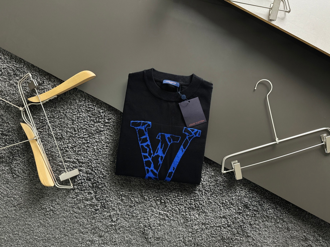 很精緻的印花 2024新品 LV 原單衣服 純棉圓領短袖T恤 白色
