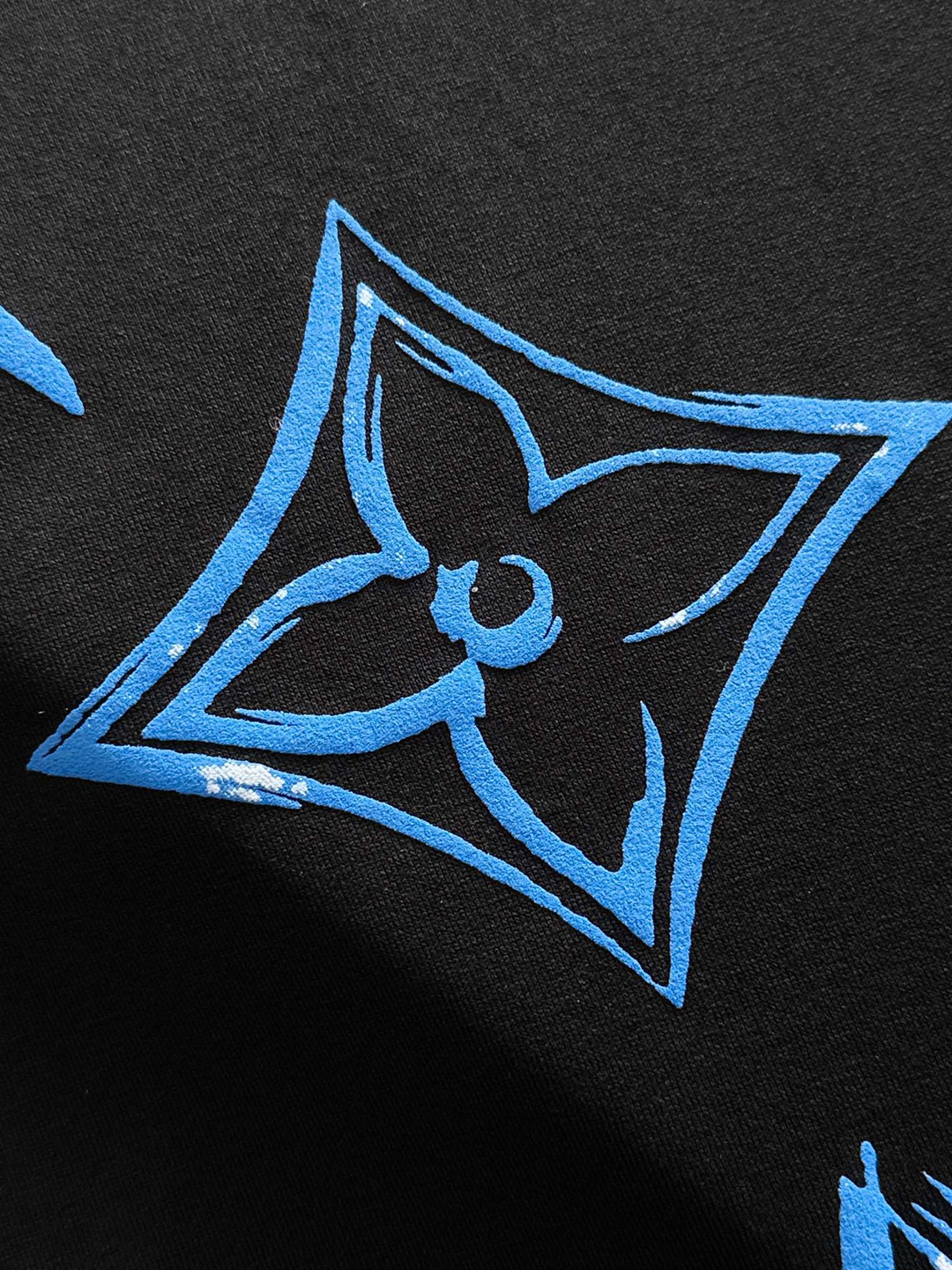 頂級高仿LV衣服 黑色純棉短袖T恤 批發零售店