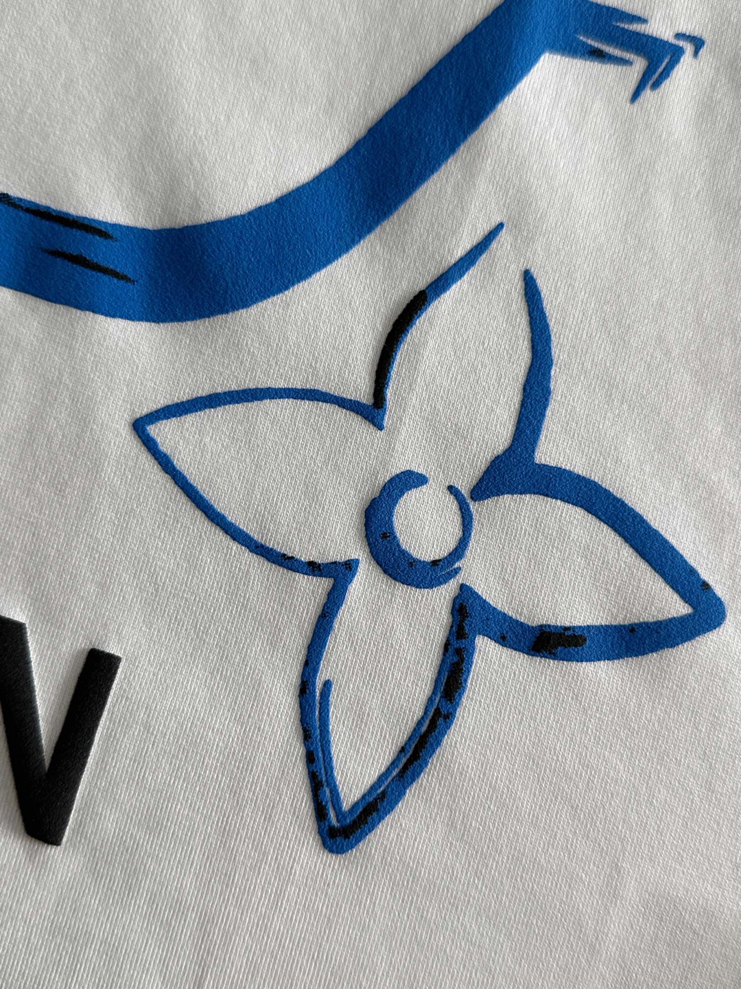精緻的白色 80支純棉製造而成 頂級原單 LV衣服 短袖T恤男裝