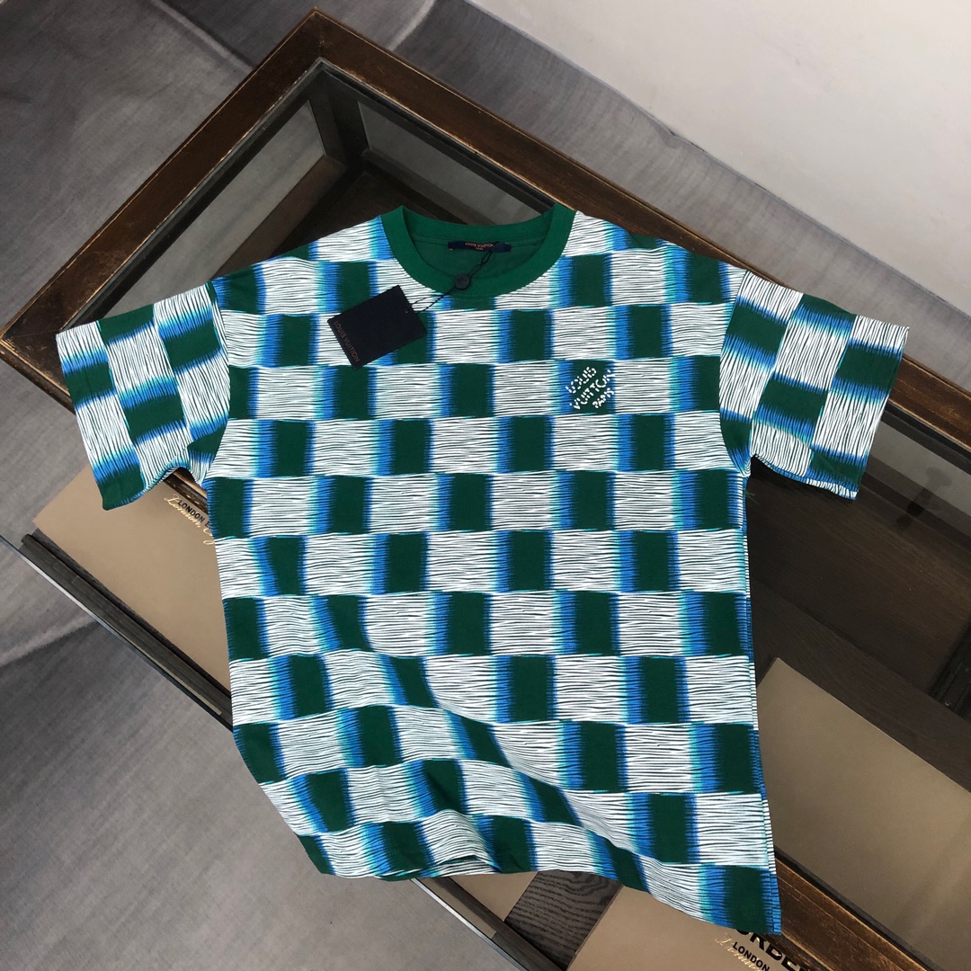 Louis vuitton/LV 2024新品 高仿服裝 圓領短袖T恤 針織純棉