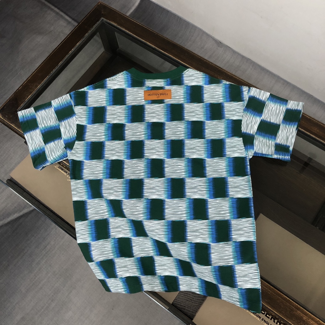 Louis vuitton/LV 2024新品 高仿服裝 圓領短袖T恤 針織純棉