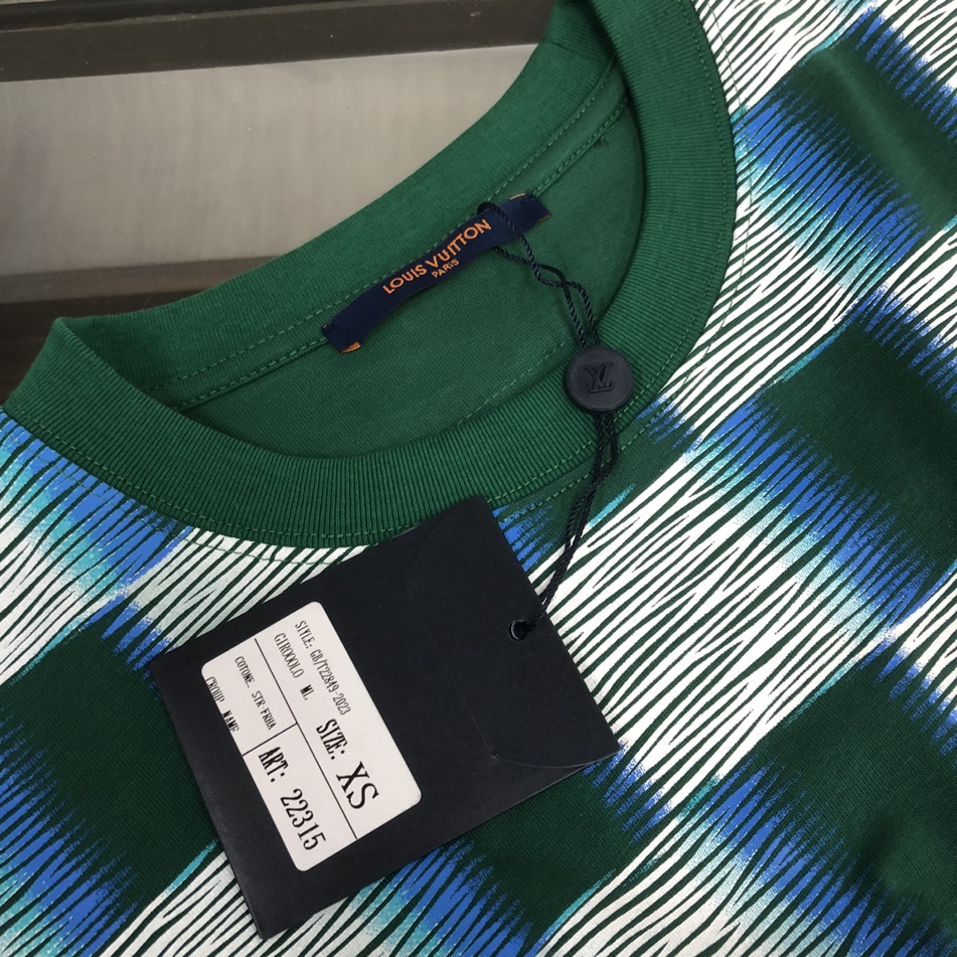 Louis vuitton/LV 2024新品 高仿服裝 圓領短袖T恤 針織純棉