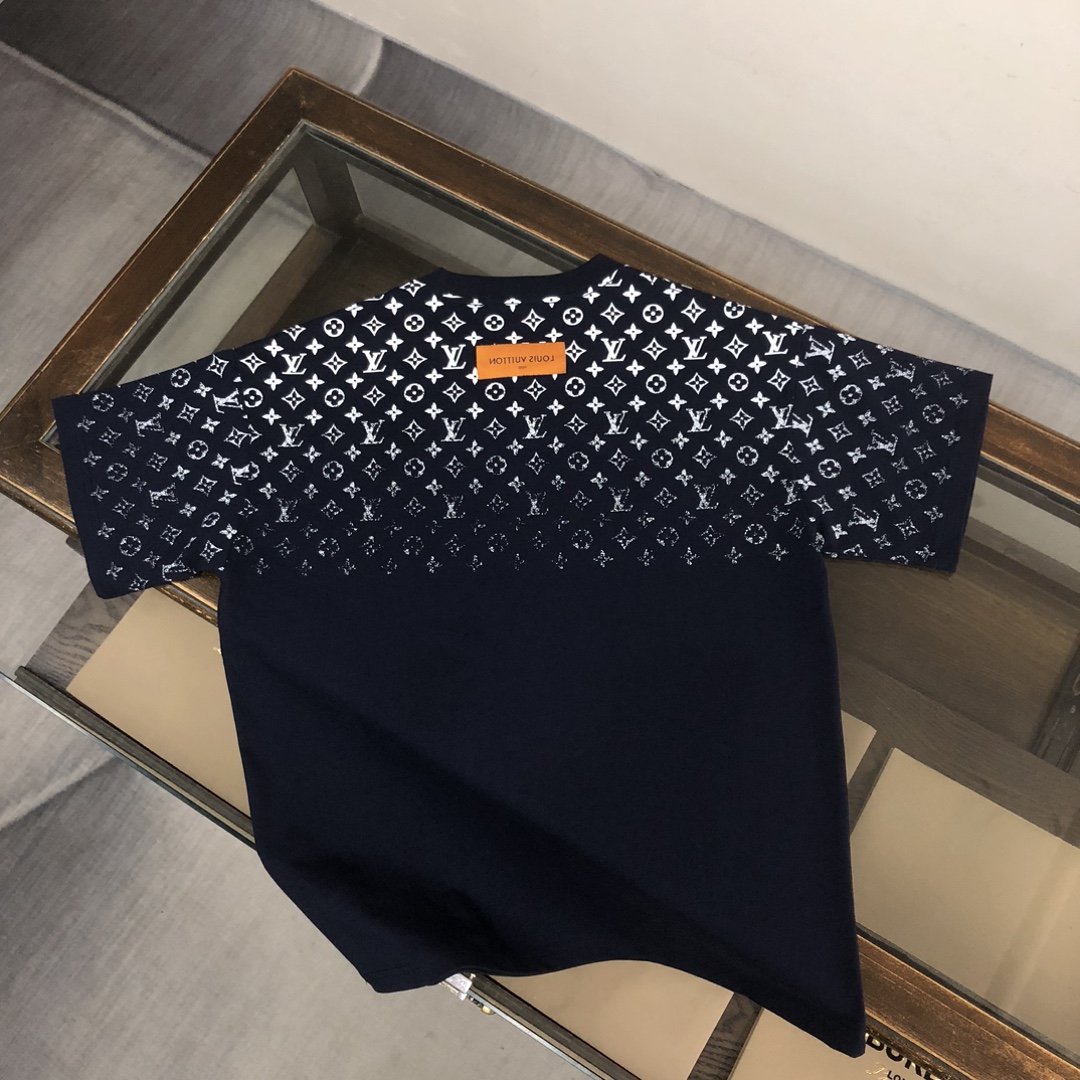 Louis vuitton/LV 頂級原單2024專櫃同步男裝圓領短袖T恤 棉質面料