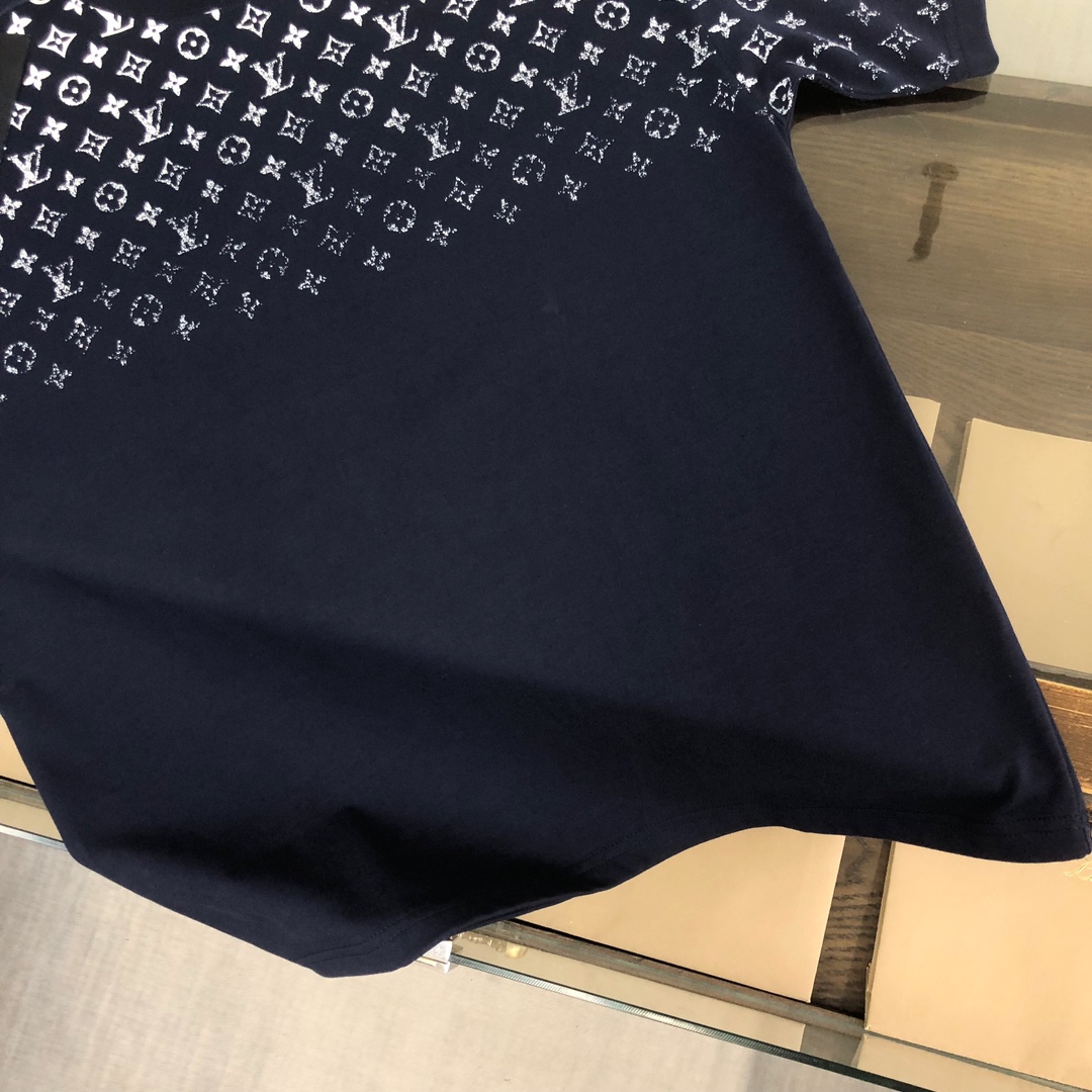 Louis vuitton/LV 頂級原單2024專櫃同步男裝圓領短袖T恤 棉質面料