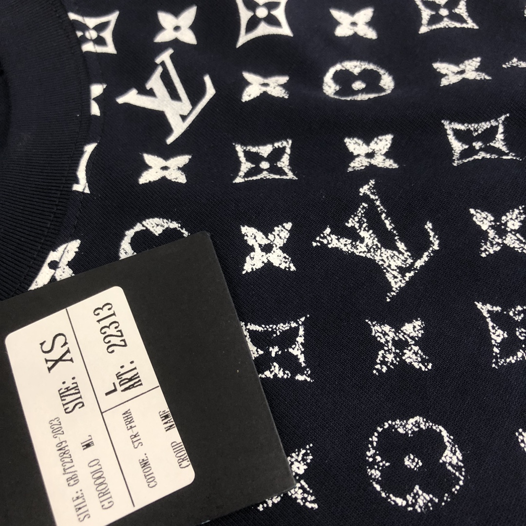 Louis vuitton/LV 頂級原單2024專櫃同步男裝圓領短袖T恤 棉質面料